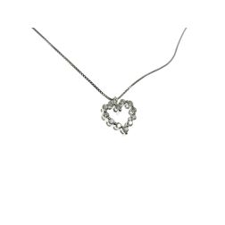 Collana con Ciondolo Cuore forato e 12 Diamanti