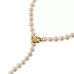 Collana di Perle lunga chiusura regolabile in Oro Giallo