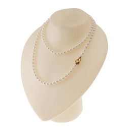 Collana di Perle lunga chiusura regolabile in Oro Giallo