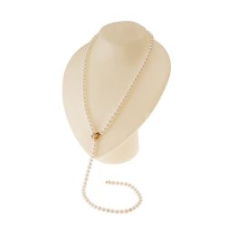 Collana di Perle lunga chiusura regolabile in Oro Giallo