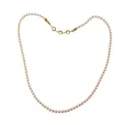 Collana di Perle lunga chiusura 3 cerchi in Oro Giallo