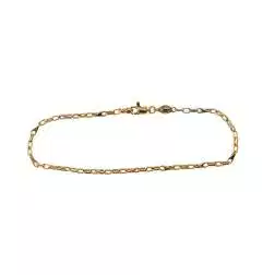 Yellow and white gold 3+1 Ovals and Drop chain Bracelet