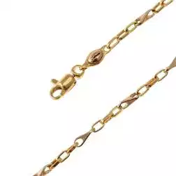 Bracciale maglia 3+1 Ovali e Goccia Oro Giallo e Bianco 18kt