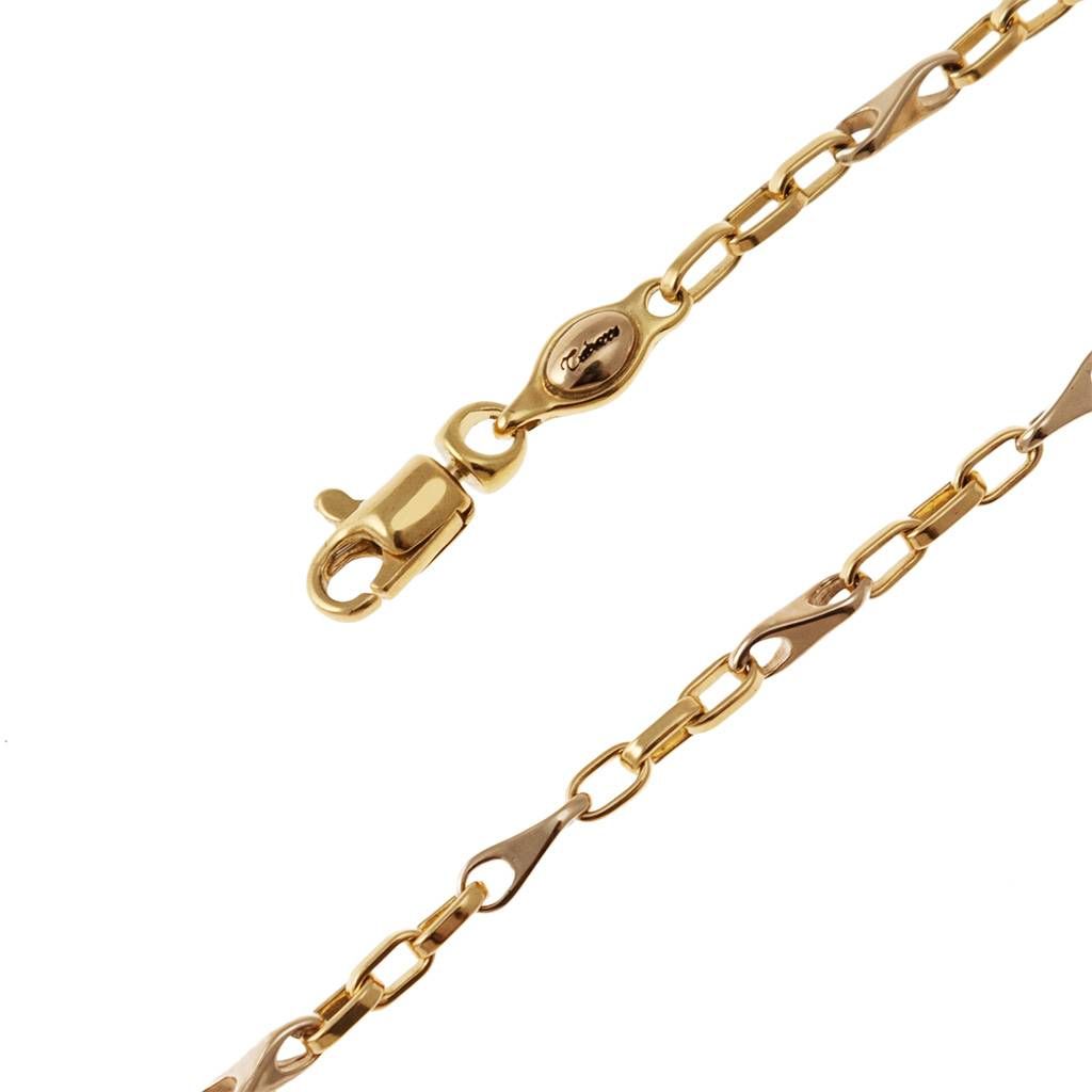 Yellow and white gold 3+1 Ovals and Drop chain Bracelet