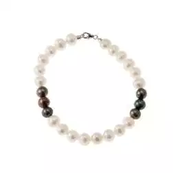 Bracciale Perle Fresh Water chiusura Oro Bianco 18kt