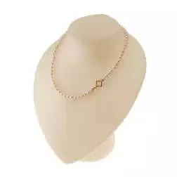 Fresh water pearls Necklace with 18kt Rose Gold Square clasp