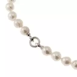 Collana Perle Akoya con chiusura a cerchio in Oro Bianco 18kt