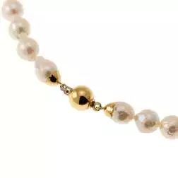 Collana Perle Akoya con chiusura a sfera in Oro Giallo 18kt