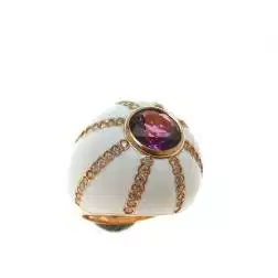 Anello Cupola bianca Ametista