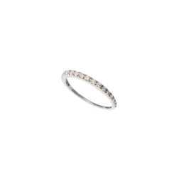 19 diamonds scalar veretta ring in 18kt White gold
