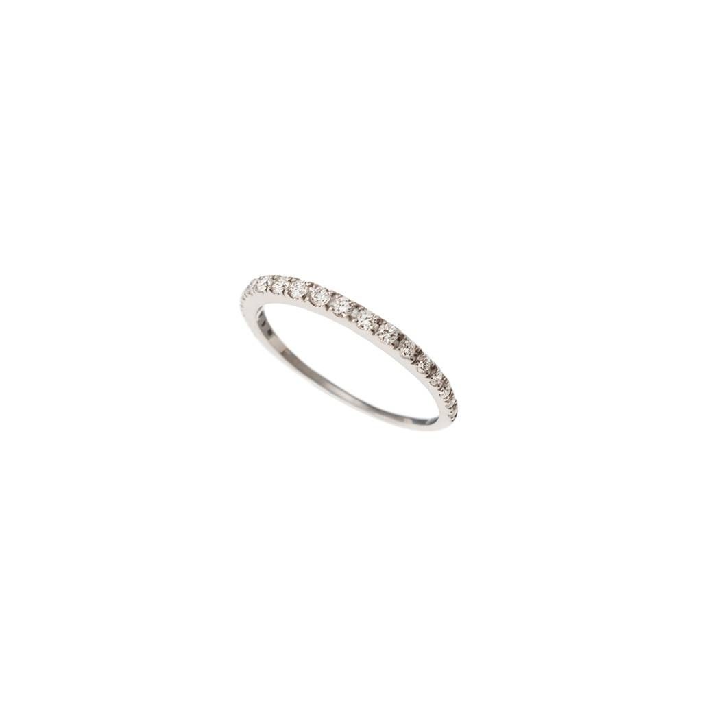 19 diamonds scalar veretta ring in 18kt White gold