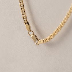 Necklace 50cm x2.70mm faceted tiger chain