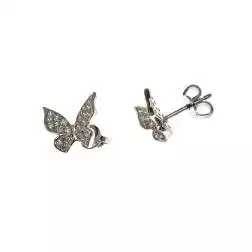 Orecchini Farfalle Oro Bianco e 44 Diamanti