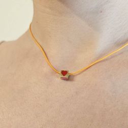 Ciondolo Cuori colorati foto indossata