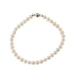 Bracciale Perle semplice con chiusura in Oro Bianco
