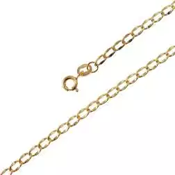Collana 50cm catena grumetta ovale piatta sfaccettata 2.80mm - 2.60mm