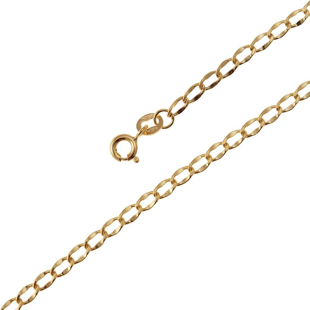 Necklace 50cm flat oval faceted grumetta chain 2.80mm - 2.60mm