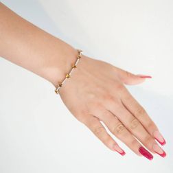 Bracciale Tennis Topazio Citrino Foto indossata