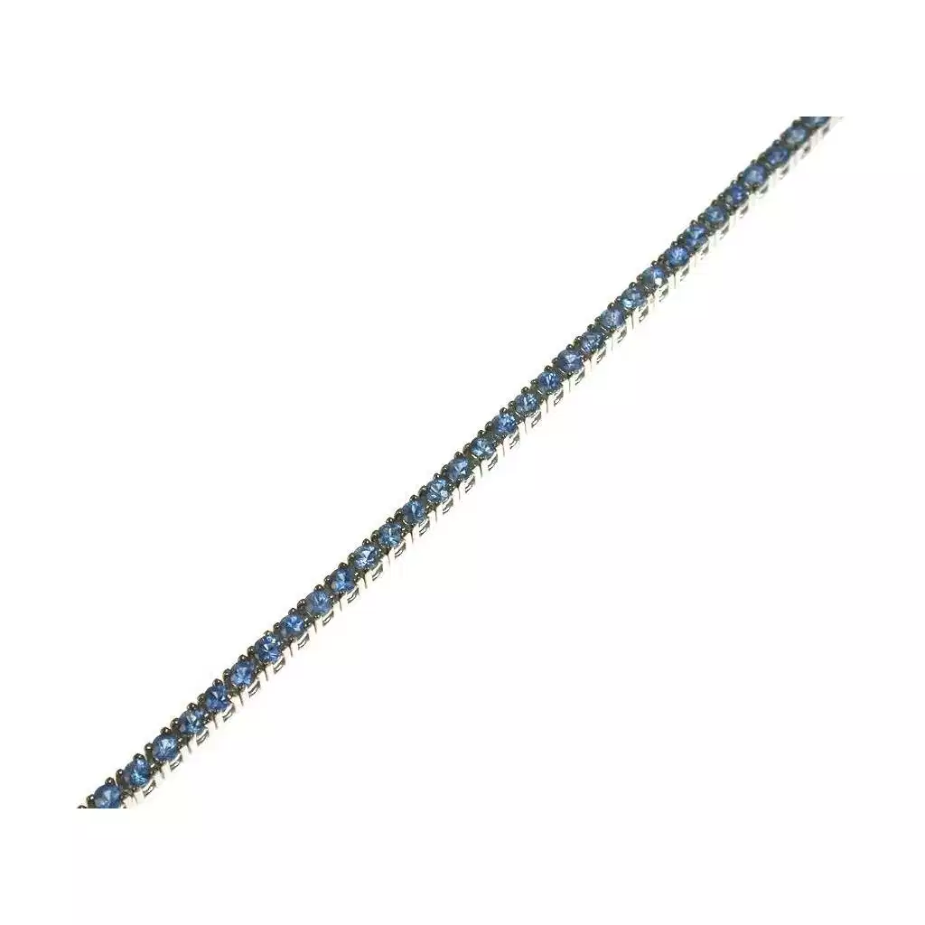 Bracciale Tennis Zaffiri Blu 16cm x 2,2mm