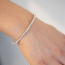 Bracciale Tennis Rigido Diamanti foto indossata