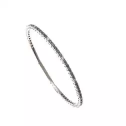 Bracciale Tennis Rigido Diamanti Bianchi e Blu