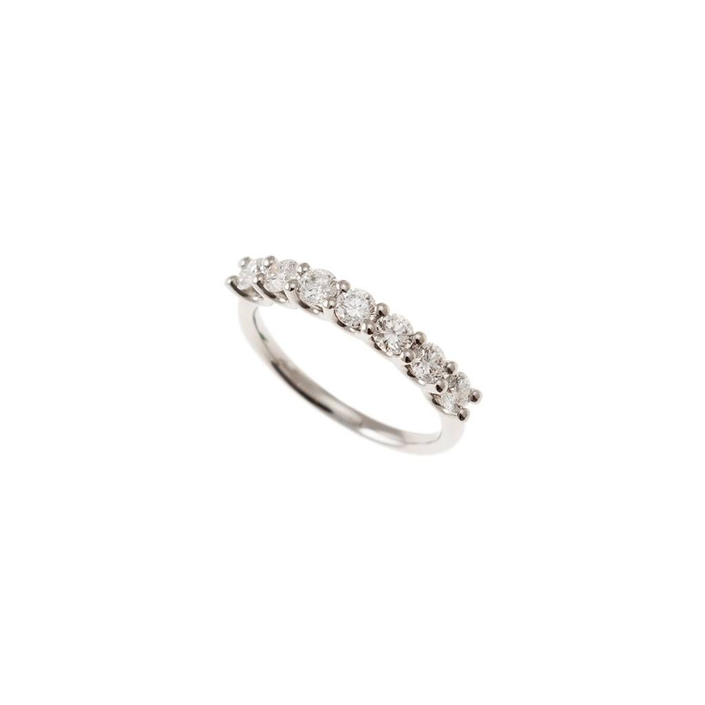 7 Diamond Ring Suspended 0.923ct in PLATINUM