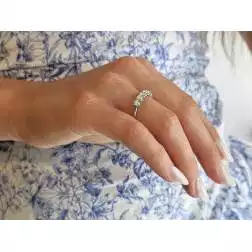 Veretta 7 Diamanti Suspended  0.923ct PLATINO foto indossata