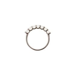 7 Diamond Ring Suspended 0.923ct in PLATINUM