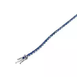 Bracciale Tennis Zaffiri Blu 17,5cm x 1,8mm