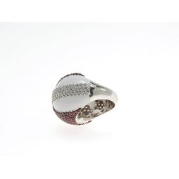 Ring Dome Rubies and Diamonds