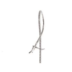 Small White Squared Tennis Bracelet 1.7mm