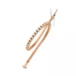 Bracciale Tennis Oro Rosa e Diamanti 16cm x 2.5mm