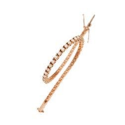 Rose Gold and Diamond Tennis Bracelet 16cm x 2.5mm