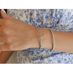 Bracciale Tennis Rigido Diamanti foto indossata