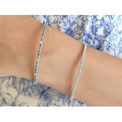 Bracciale Tennis Rigido Diamanti foto indossata
