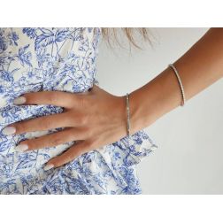 Bracciale Tennis Rigido Diamanti foto indossata