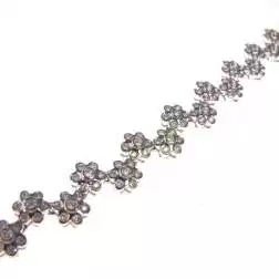 Bracciale Tennis Fiori Sfalsati 17,5cm x 11mm
