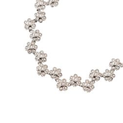 Staggered Flowers Tennis Bracelet 17,5cm x 11mm