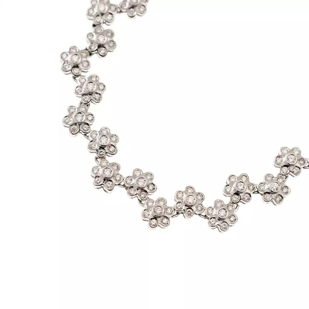 Bracciale Tennis Fiori Sfalsati 17,5cm x 11mm