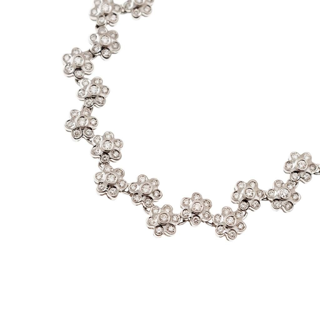 Staggered Flowers Tennis Bracelet 17,5cm x 11mm