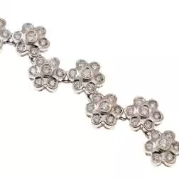 Bracciale Tennis Fiori Sfalsati 17,5cm x 11mm
