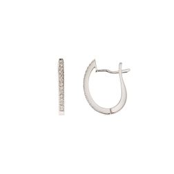 Oval Diamonds Hoops