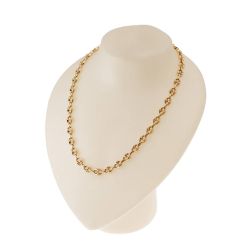 Navy faceted chain necklace 50 cm x 8.2mm
