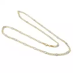 Collana 5+1 grumetta & traversino bicolore 60cm x 3.70mm