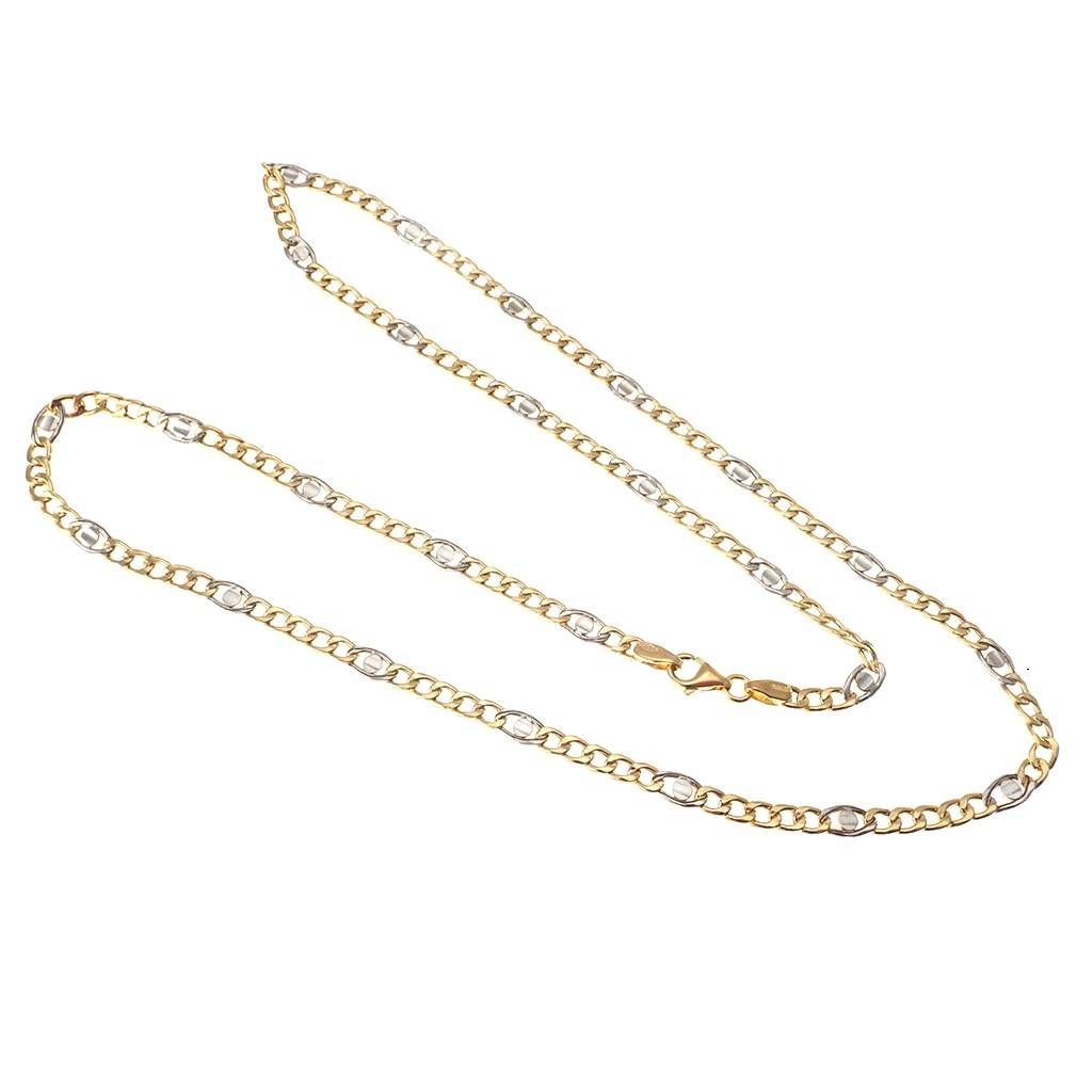 60cm x 3.70mm Necklace 5+1 grumetta&traverse two-tone