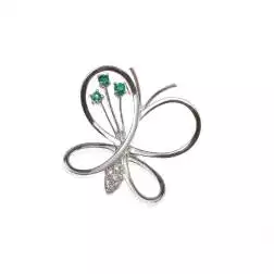 Collana Farfalla 3 Smeraldi