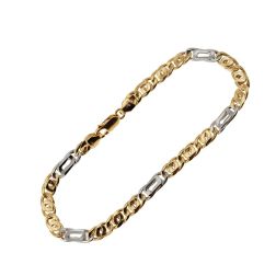 Bracciale 3+1 pernice & tigre bicolore 20,50cm x 5,20mm
