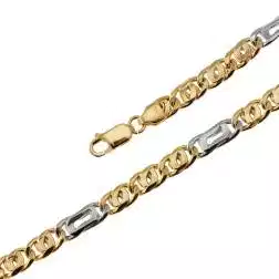 Bracciale 3+1 pernice & tigre bicolore 20,50cm x 5,20mm