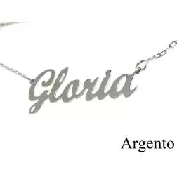 Collana Nome Gloria In Argento - Pezzo Unico