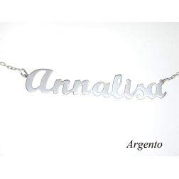 Silver Necklace with name ANNALISA